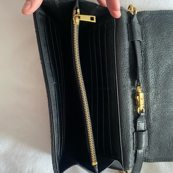 MARC JACOBS quilted black leather wallet on chain with gold hardware - Picture 5 of 7